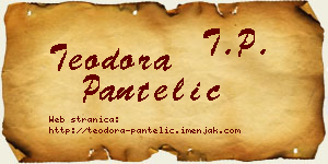 Teodora Pantelić vizit kartica